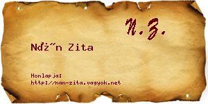 Nán Zita névjegykártya